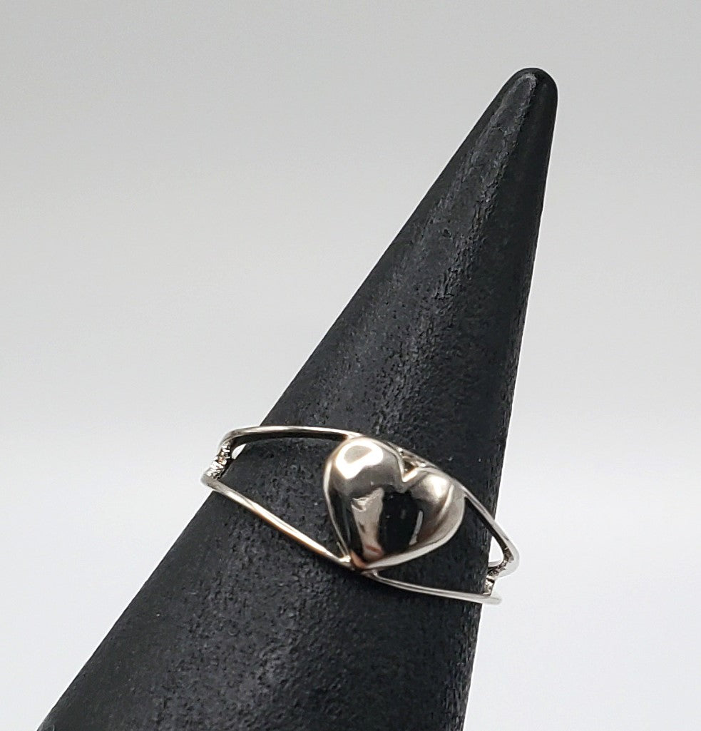 Millie Plain Sterling Silver Heart Ring