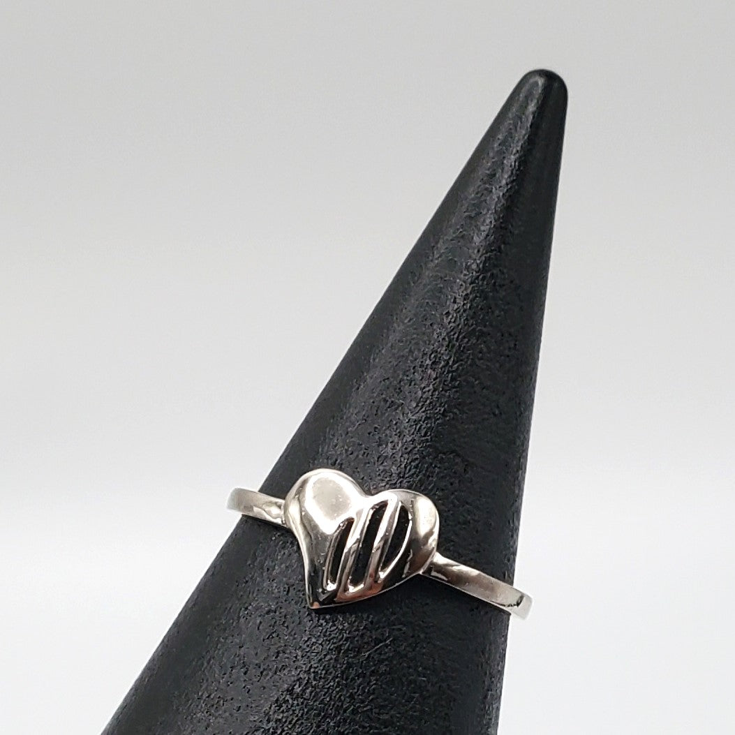 Vivian Plain Heart Sterling Silver Ring