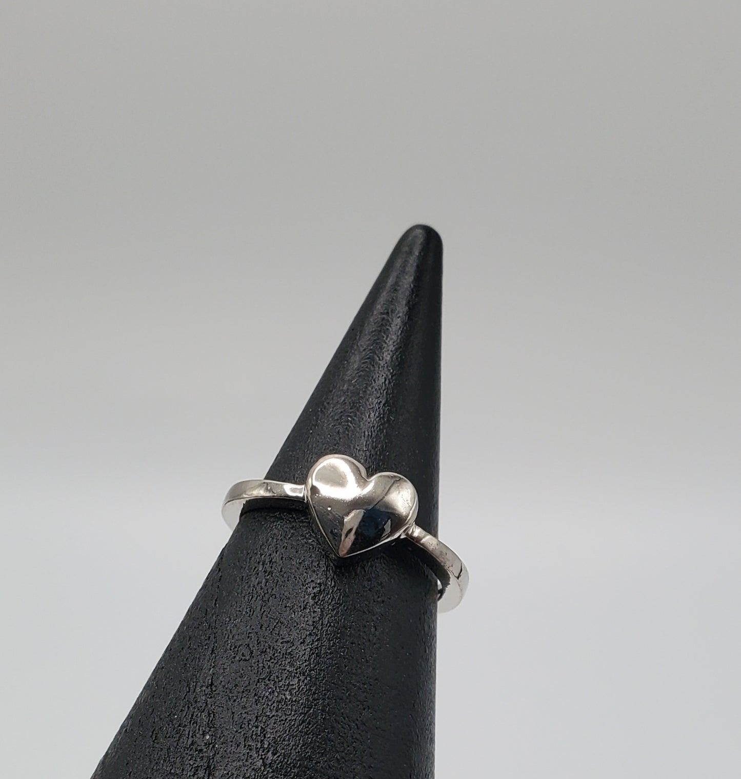 Ayla Plain Heart Sterling Silver Ring