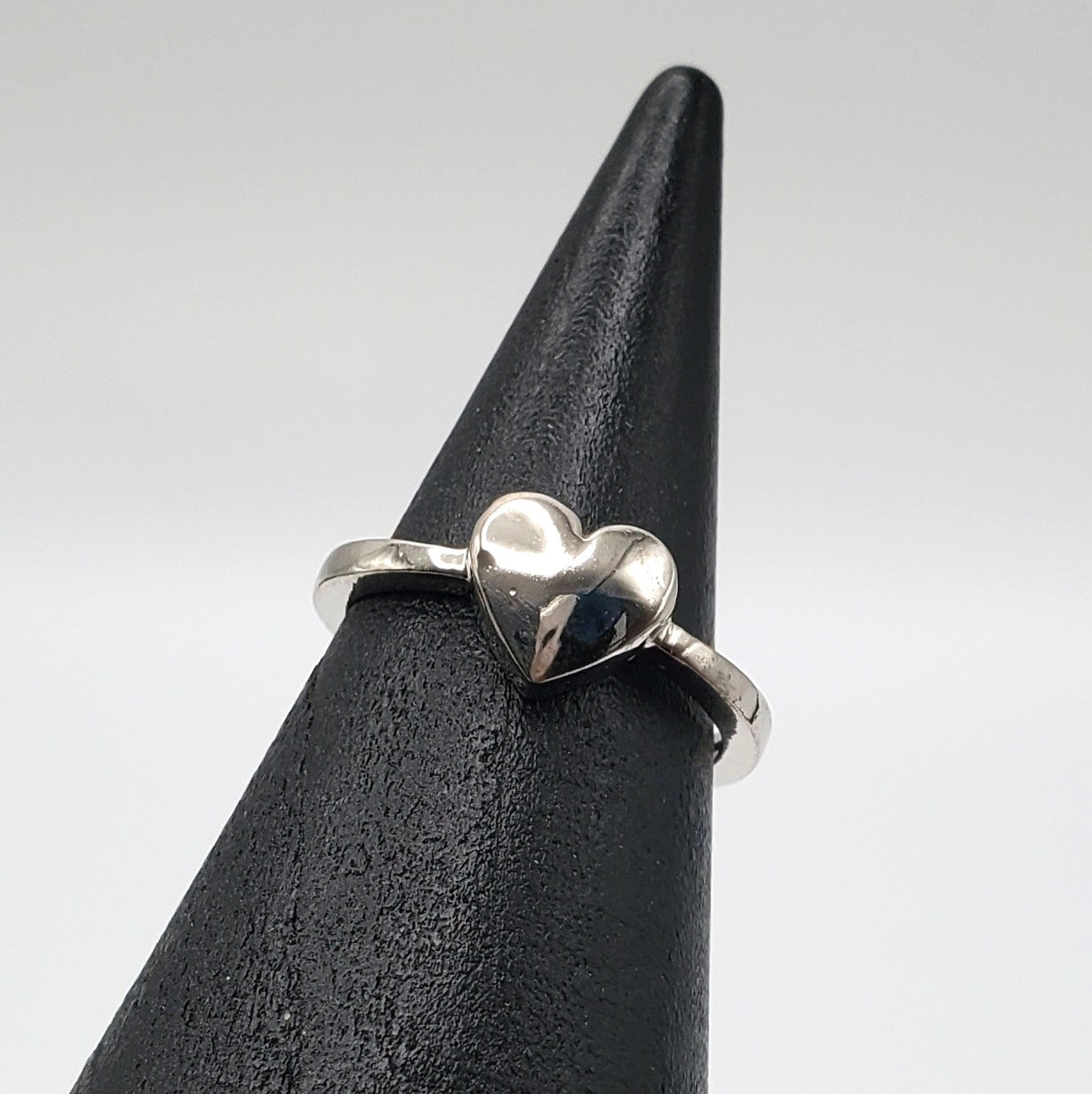 Ayla Plain Heart Sterling Silver Ring