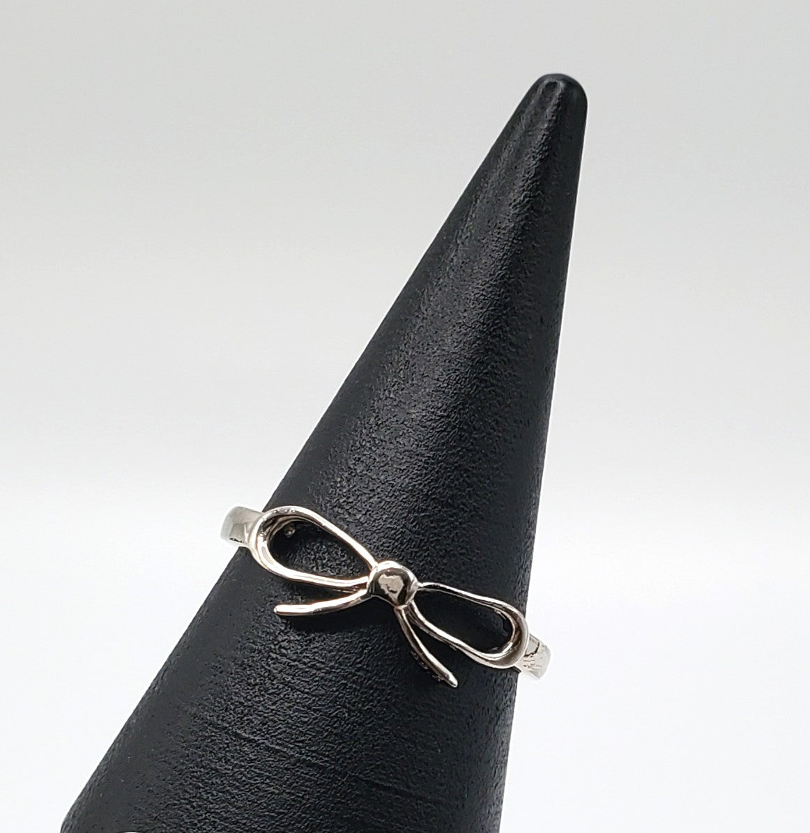 Ribbon Bow Plain Sterling Silver Ring