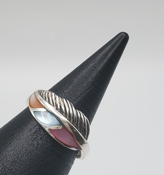 Isabella Abalone Seashell Sterling Silver Ring