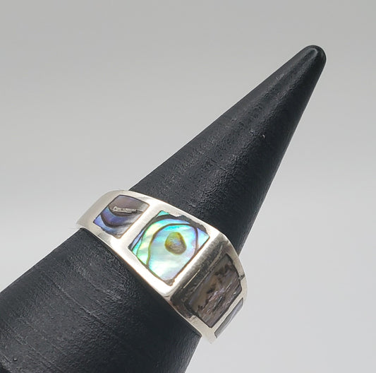 Ivy Abalone Seashell Sterling Silver Ring