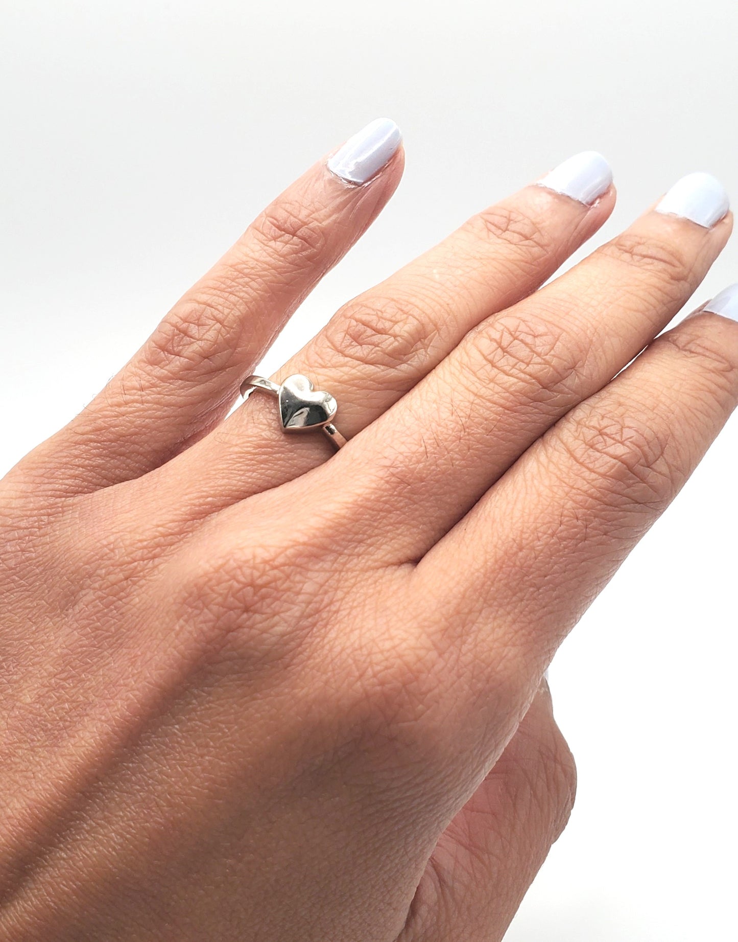 Ayla Plain Heart Sterling Silver Ring